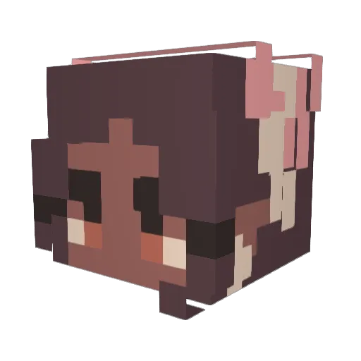 ChirpOp Minecraft avatar head, 3D render