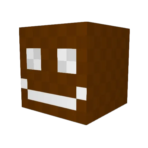 Chirpingler Minecraft avatar head, 3D render