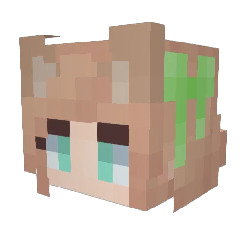 ChirpyMisha Minecraft avatar head, 3D render