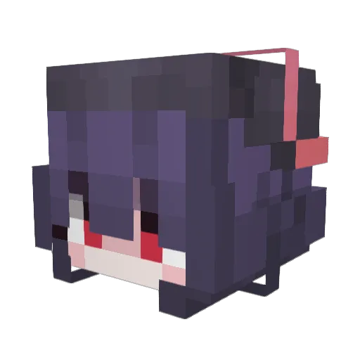 Chirusakura Minecraft avatar head, 3D render