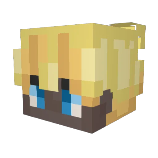 Chiryu_ Minecraft avatar head, 3D render