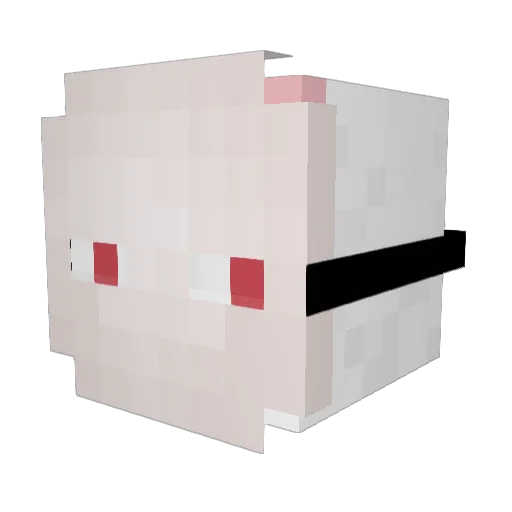 ChisaiNezumi Minecraft avatar head, 3D render
