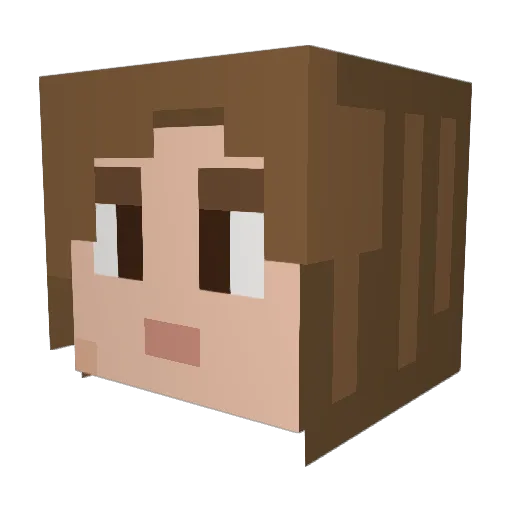 Chisana_ Minecraft avatar head, 3D render