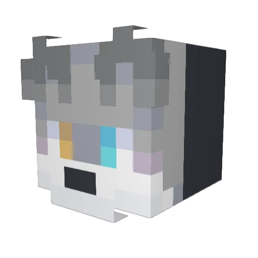 Chisde Minecraft avatar head, 3D render