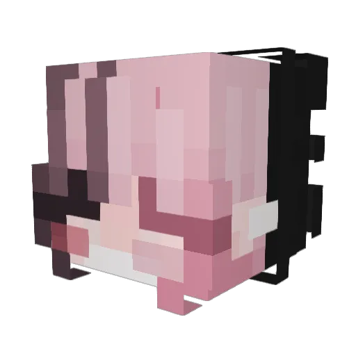 Chisia07 Minecraft avatar head, 3D render
