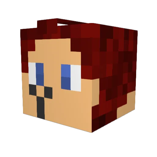 ChisuiYouma Minecraft avatar head, 3D render