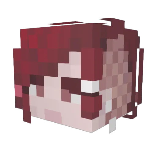 Chitaiyah Minecraft avatar head, 3D render