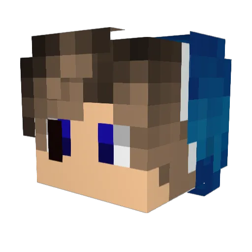 Chitak56_ Minecraft avatar head, 3D render