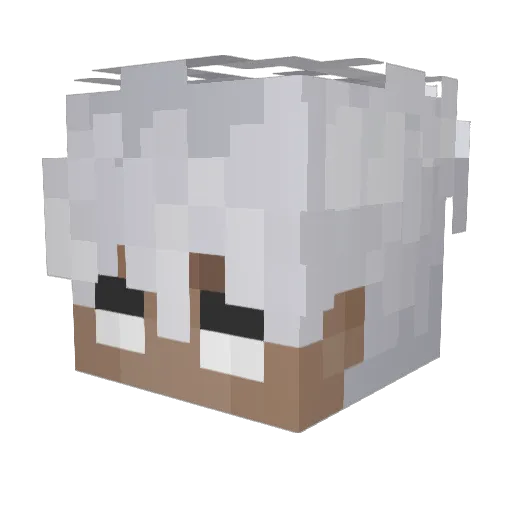 Chiteando Minecraft avatar head, 3D render