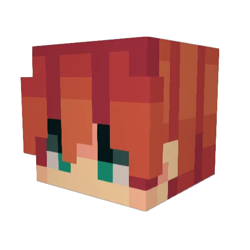 Chitkix Minecraft avatar head, 3D render