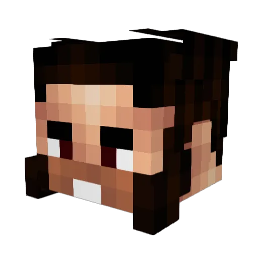Chitlin007 Minecraft avatar head, 3D render