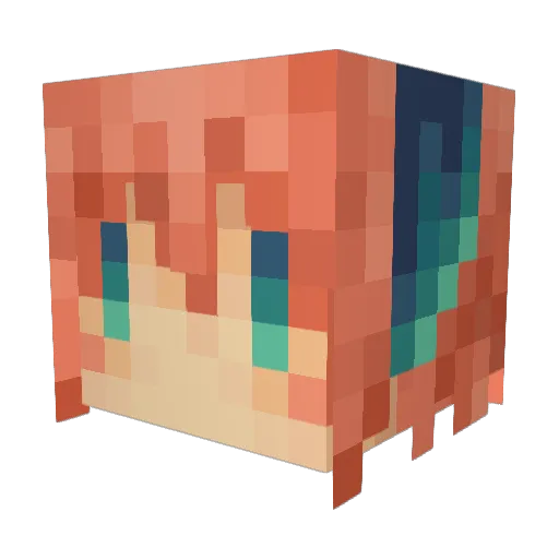 Chito_Aki Minecraft avatar head, 3D render