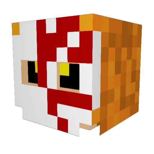 Chiu55 Minecraft avatar head, 3D render