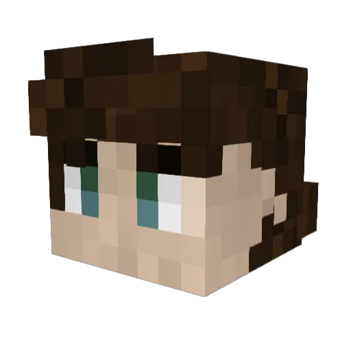 Chives__ Minecraft avatar head, 3D render