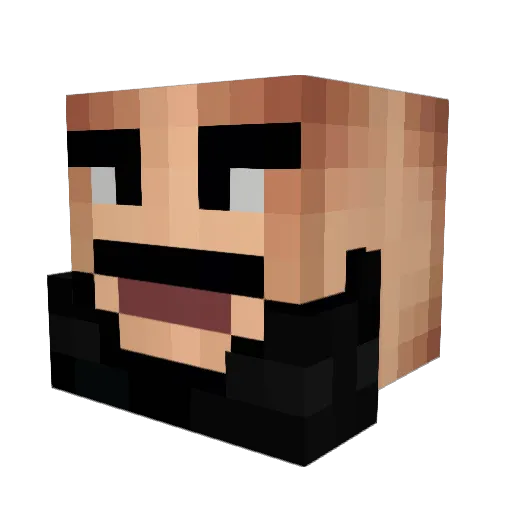 Chivography Minecraft avatar head, 3D render