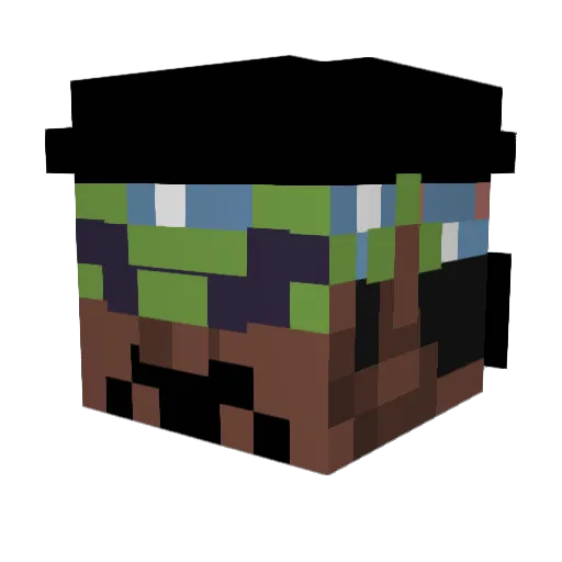 Chiwill Minecraft avatar head, 3D render