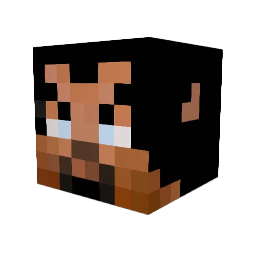 Chixut Minecraft avatar head, 3D render