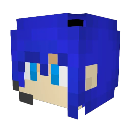 Chiya_KoN Minecraft avatar head, 3D render