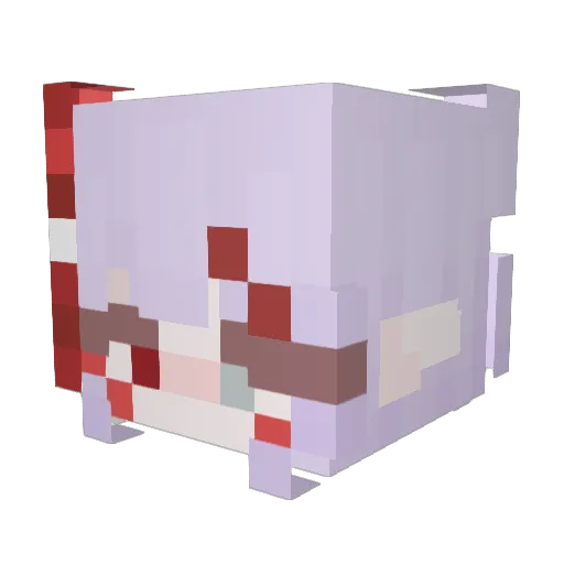 ChiyoSen Minecraft avatar head, 3D render