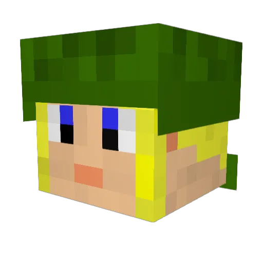 Chiyoko18 Minecraft avatar head, 3D render