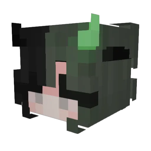 ChiyoruOT7 Minecraft avatar head, 3D render