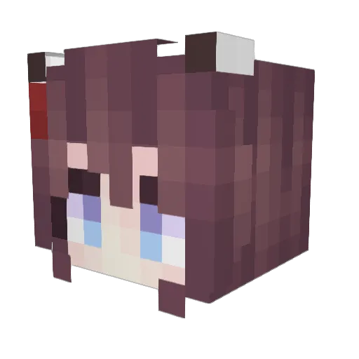 Chiyowoo Minecraft avatar head, 3D render