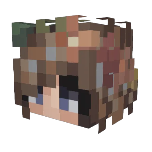 Chiyune Minecraft avatar head, 3D render