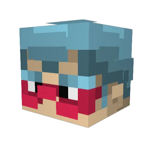 ChizTopGamer Minecraft avatar head, 3D render