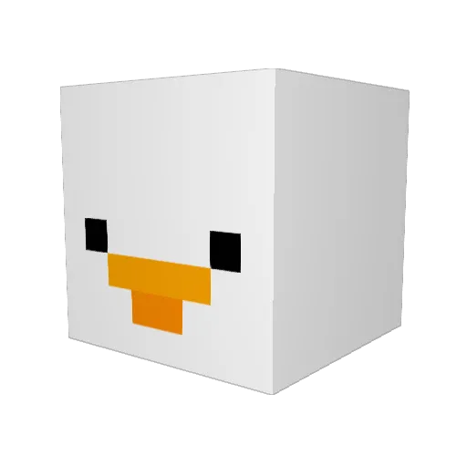 Chizelll Minecraft avatar head, 3D render