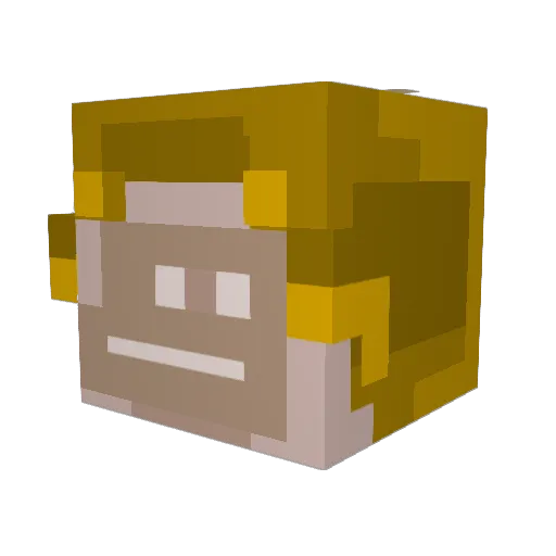 Chizikk Minecraft avatar head, 3D render