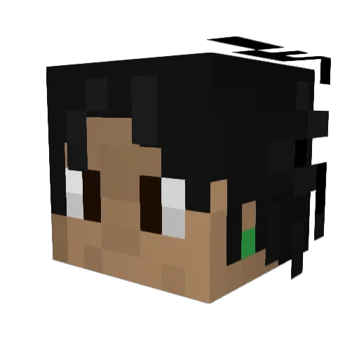Chizlo Minecraft avatar head, 3D render
