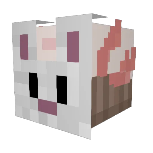 Chizuray Minecraft avatar head, 3D render