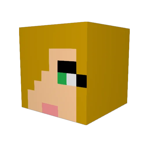 Chizzy19 Minecraft avatar head, 3D render
