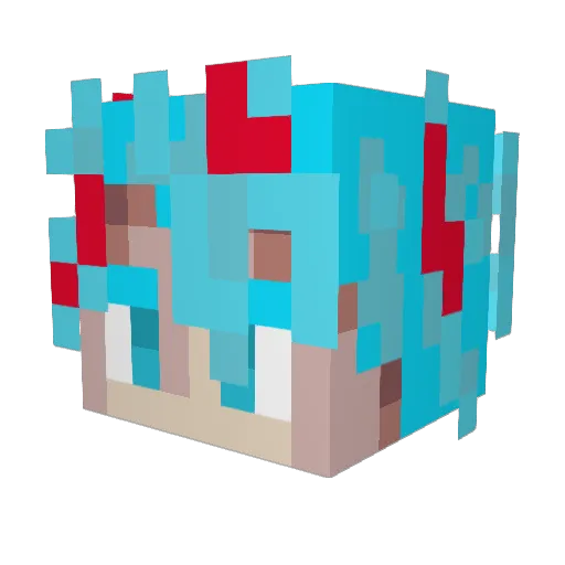 ChknMan3 Minecraft avatar head, 3D render