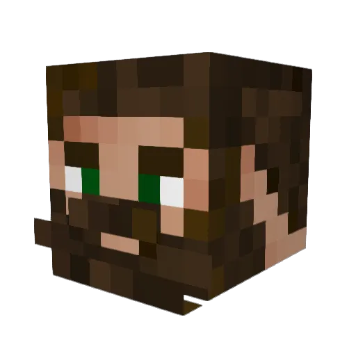 Chkpotpie Minecraft avatar head, 3D render