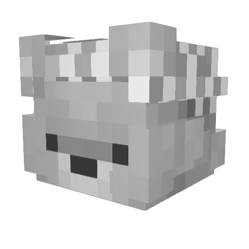 Chlaba Minecraft avatar head, 3D render