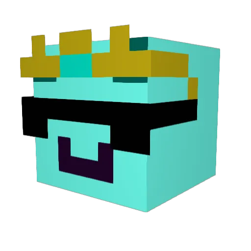 Chlebicek26 Minecraft avatar head, 3D render