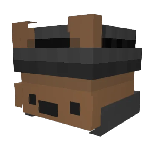 Chlebku Minecraft avatar head, 3D render
