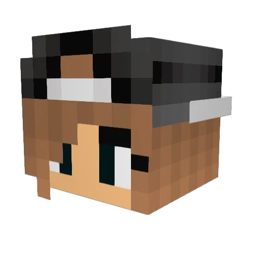 Chlo444 Minecraft avatar head, 3D render