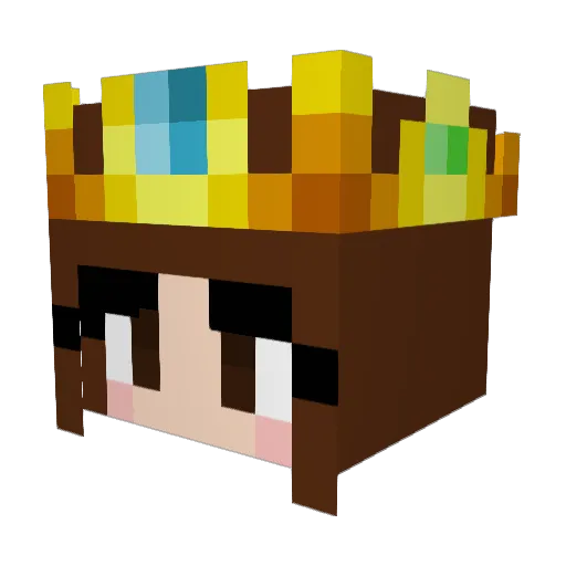 ChloMoo14 Minecraft avatar head, 3D render