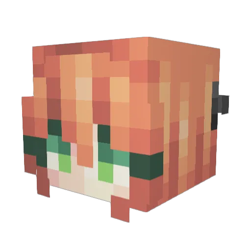 ChloTheQueen Minecraft avatar head, 3D render