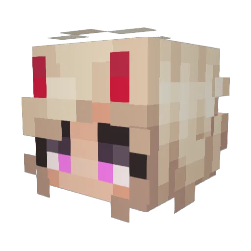 Chlo_3 Minecraft avatar head, 3D render