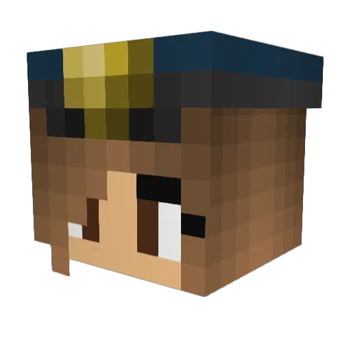 Chloe1109 Minecraft avatar head, 3D render