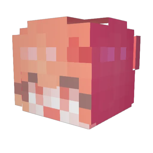 Chloe1130 Minecraft avatar head, 3D render