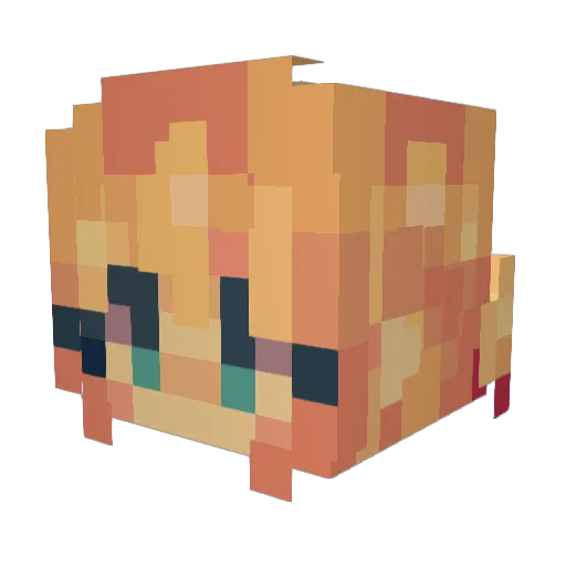 Chloe2a Minecraft avatar head, 3D render