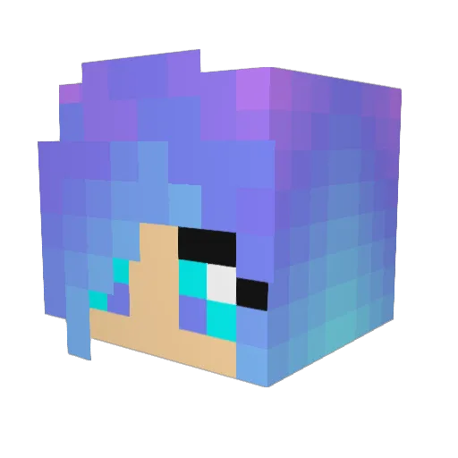Chloe364 Minecraft avatar head, 3D render