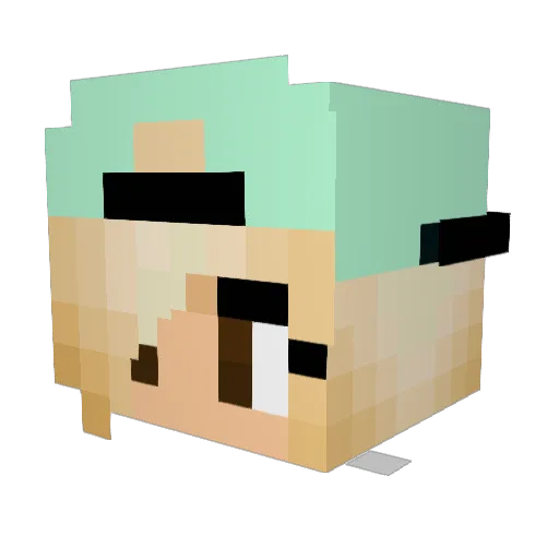 Chloe8421 Minecraft avatar head, 3D render