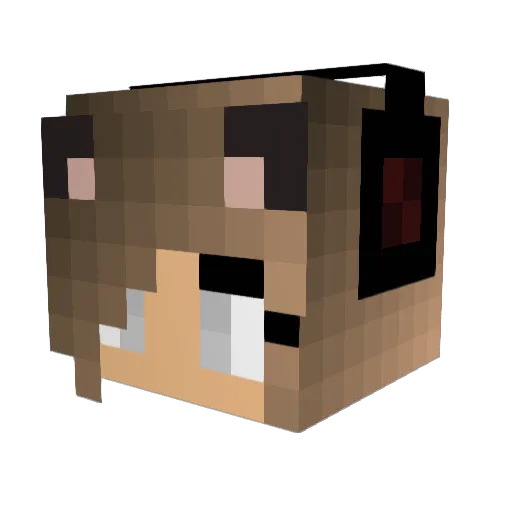 ChloeBear Minecraft avatar head, 3D render