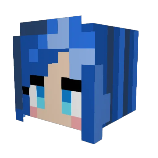 ChloeEligon Minecraft avatar head, 3D render