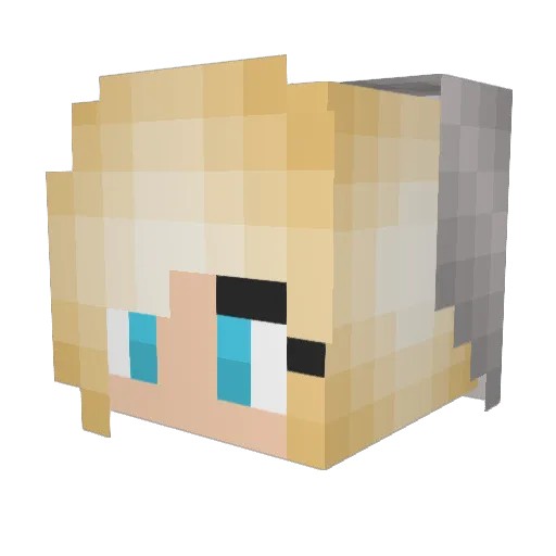 ChloeJaneShaw Minecraft avatar head, 3D render